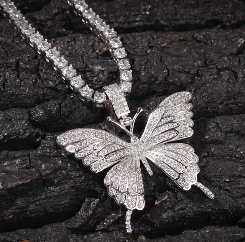 Butterfly Pendant With Chain - Luxuria Jewellery