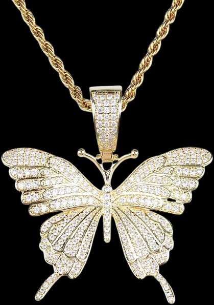 Butterfly Pendant With Chain - Luxuria Jewellery