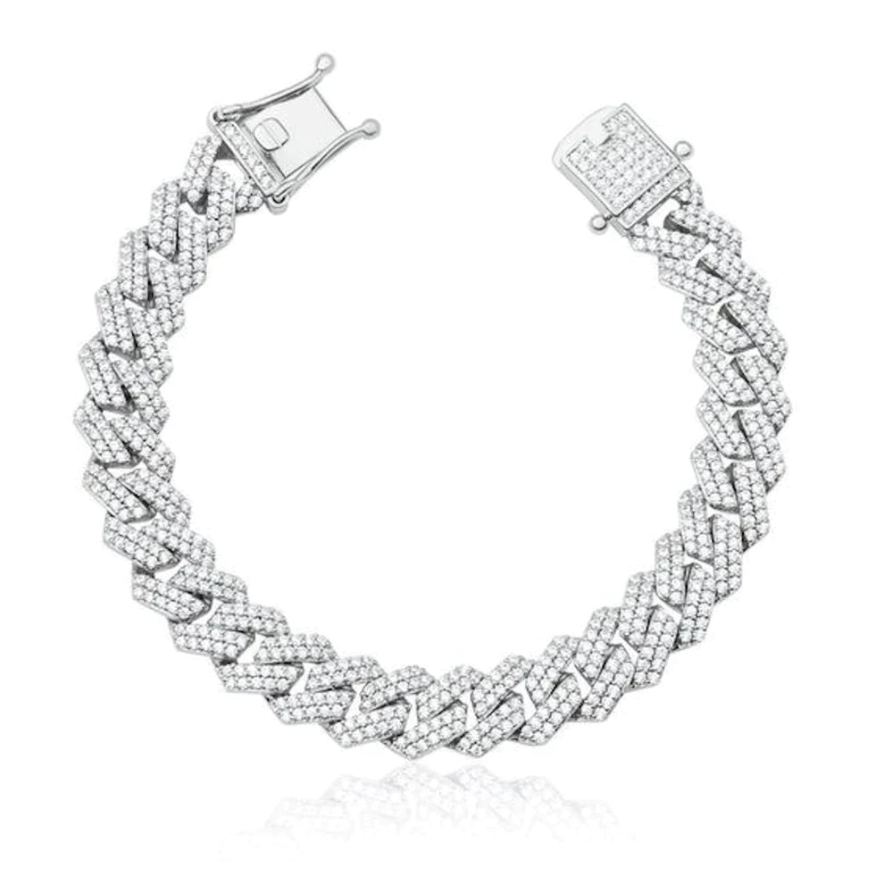 Crystal Frost Iced Cuban Bracelet - Luxuria Jewellery