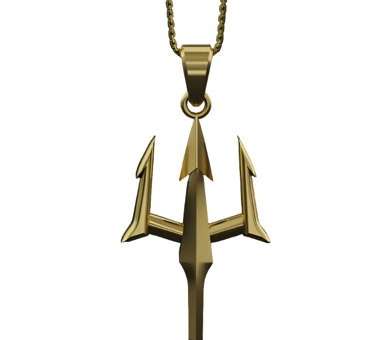 Trident Pendant With Chain