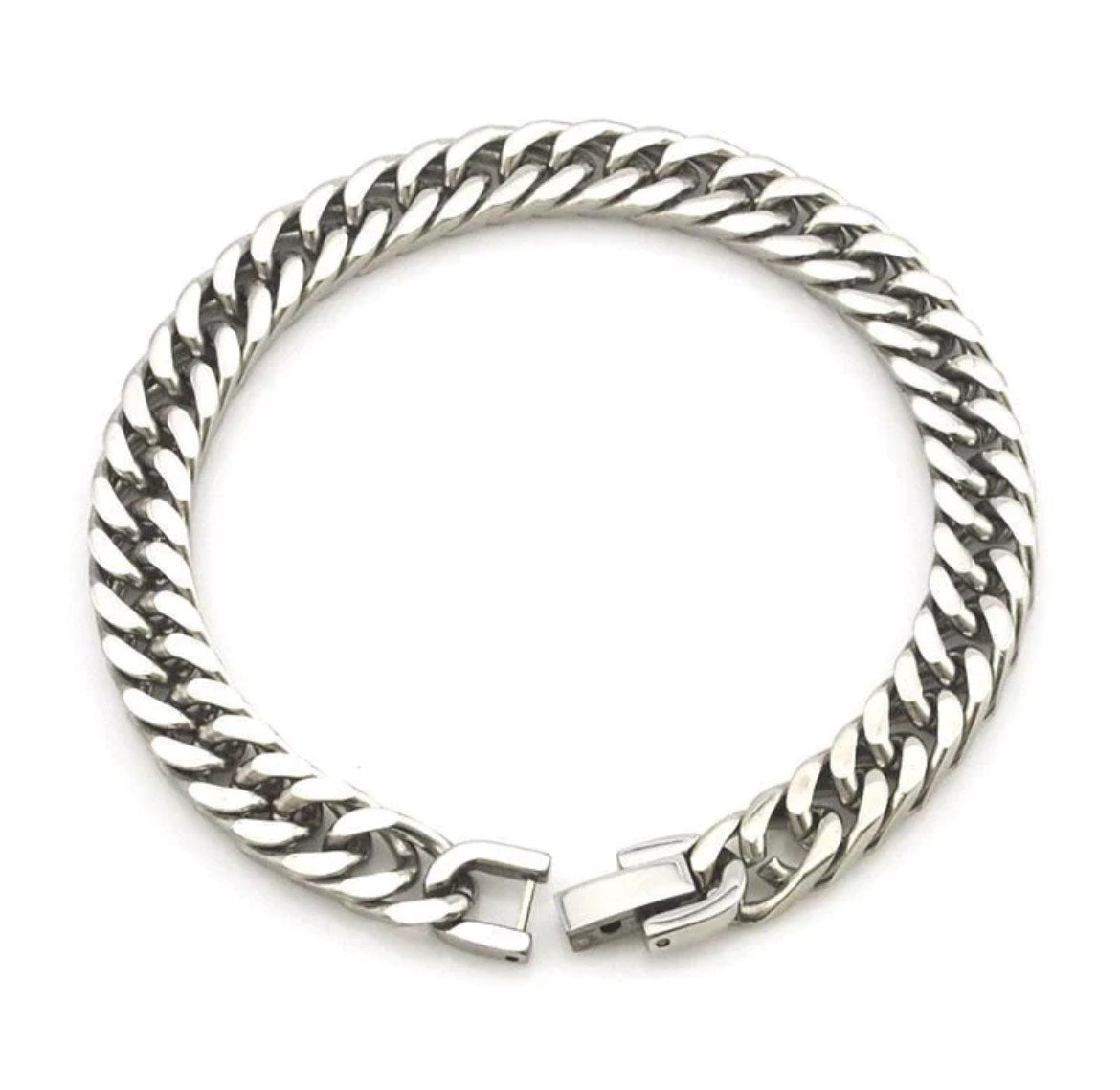 Silver Chromic Stainless Steel Bracelet - Luxuria Jewellery