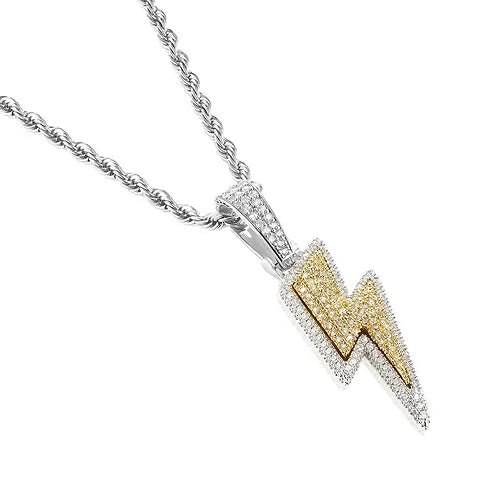 Lightning Bolt Pendant With Chain - Luxuria Jewellery